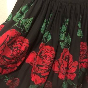 A line, floral skirt